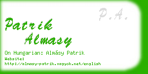 patrik almasy business card